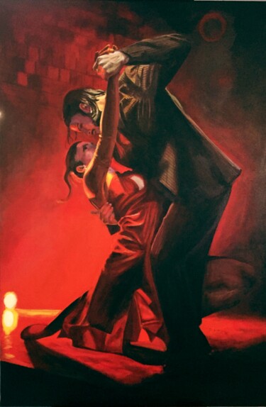 Peinture intitulée "tango" par Philippe Metayer, Œuvre d'art originale, Acrylique