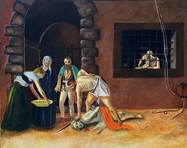 Pittura intitolato "La décollation de S…" da Philippe Michel (Pikturals), Opera d'arte originale, Olio