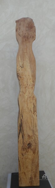 Скульптура под названием "BOIS VERTICALE 2" - Philippe Olive, Подлинное произведение искусства, Дерево
