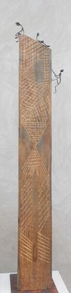 Sculpture titled "Bois-Vertical ht: 1…" by Philippe Olive, Original Artwork, Metals