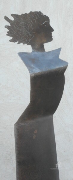 Скульптура под названием "éole tôle pliée- 85…" - Philippe Olive, Подлинное произведение искусства, Металлы
