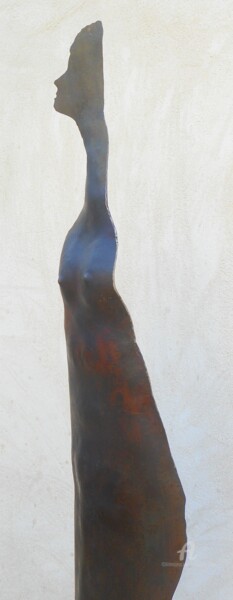 Скульптура под названием "FIGURE FEMININE ACI…" - Philippe Olive, Подлинное произведение искусства, Металлы
