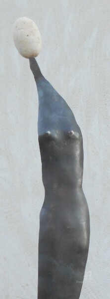 Sculpture titled "Figure Féminine ACI…" by Philippe Olive, Original Artwork, Metals