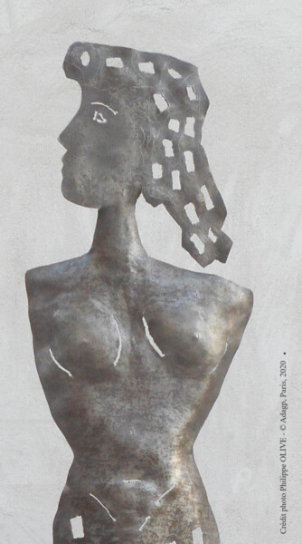 Skulptur mit dem Titel "FIGURE - 115" von Philippe Olive, Original-Kunstwerk, Metalle