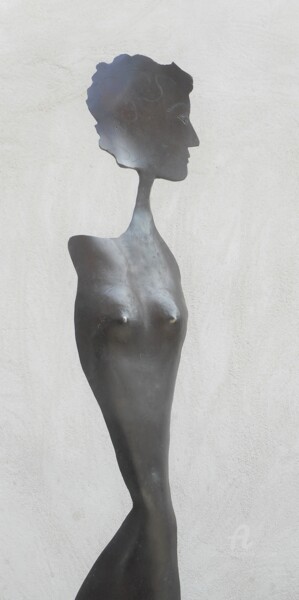 Sculpture titled "FIGURE  Acier forgé…" by Philippe Olive, Original Artwork, Metals