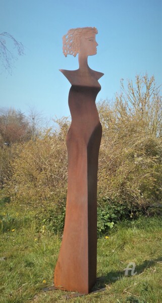 Sculpture titled "FIGURE 200.4" by Philippe Olive, Original Artwork, Metals