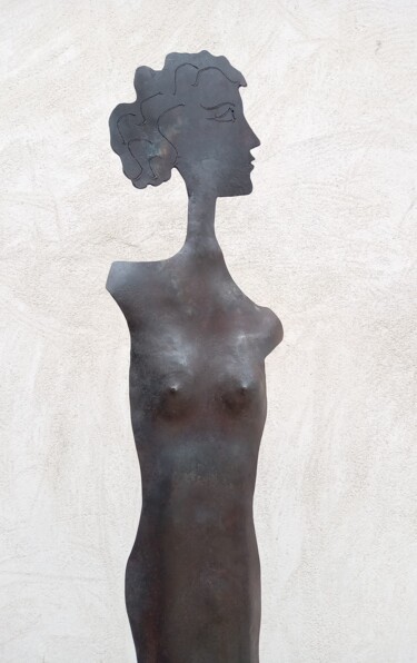 Sculpture titled "FIGURE Forgée 131 cm" by Philippe Olive, Original Artwork, Metals