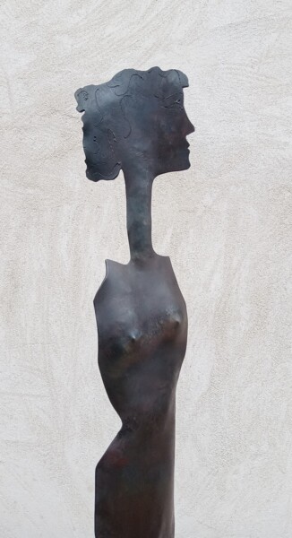 Sculpture titled "FIGURE Forgée 116 cm" by Philippe Olive, Original Artwork, Metals