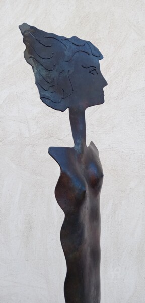Sculpture titled "FIGURE Forgée 140 cm" by Philippe Olive, Original Artwork, Metals