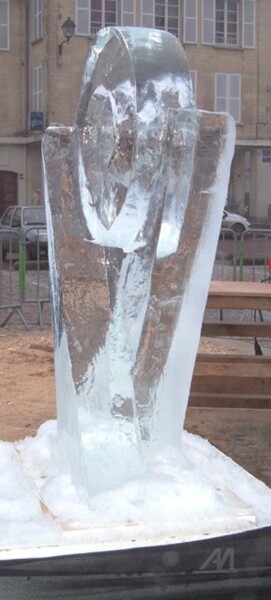 Скульптура под названием "SCULPTURE GLACE" - Philippe Olive, Подлинное произведение искусства, Лёд