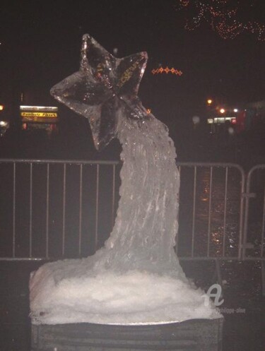 Sculpture titled "SCULPTURE GLACE" by Philippe Olive, Original Artwork, Ice