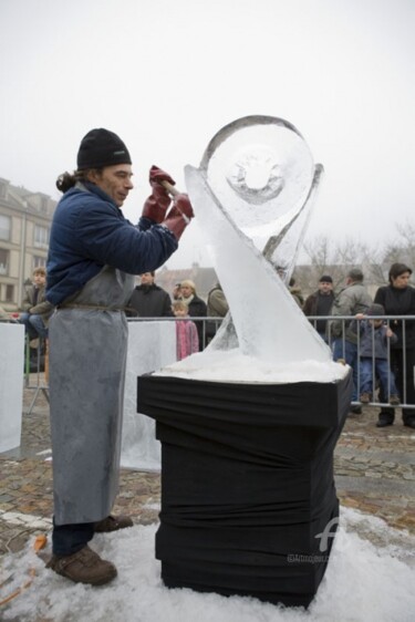 Sculpture intitulée "Sculpture Glace" par Philippe Olive, Œuvre d'art originale, Glace