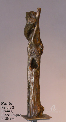 Sculpture titled "D'APRES NATURE 2" by Philippe Olive, Original Artwork, Metals