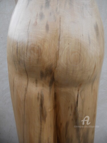 Sculpture intitulée "BUSTE N°2 détail3" par Philippe Olive, Œuvre d'art originale, Bois