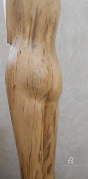 Скульптура под названием "BUSTE N°2 DETAIL2" - Philippe Olive, Подлинное произведение искусства, Дерево