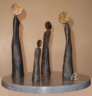 Sculpture titled "TERPNOS" by Philippe Olive, Original Artwork, Bronze
