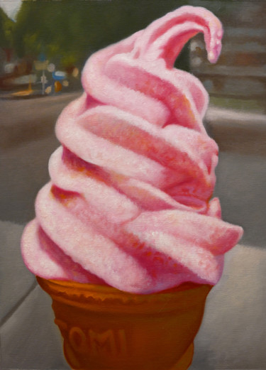 Painting titled "Glace italienne N°1…" by Philippe Olivier, Original Artwork, Oil