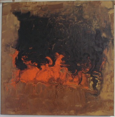 Peinture intitulée "Orange oppressé (Op…" par Philippe Ostyn, Œuvre d'art originale, Acrylique
