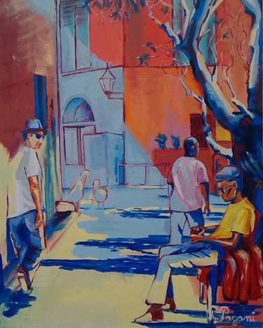 Painting titled "ballade-a-goree.jpg" by Philou, Original Artwork, Oil