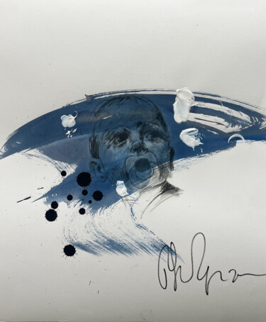 绘画 标题为“Bébé bleu 9” 由Philippe Pasqua, 原创艺术品, 丙烯