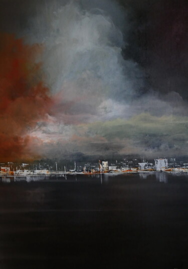 Peinture intitulée "entre-ciel-et-mer.j…" par Philippe Poho, Œuvre d'art originale, Acrylique