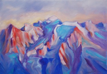 Peinture intitulée "MONT BLANC" par Philippe Graillot (TORGALLI), Œuvre d'art originale, Huile