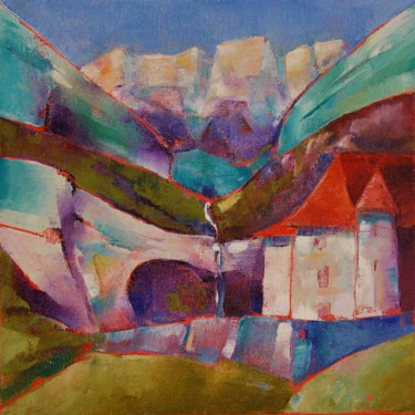 Schilderij getiteld "CHATEAU DU CARRE LA…" door Philippe Graillot (TORGALLI), Origineel Kunstwerk, Olie