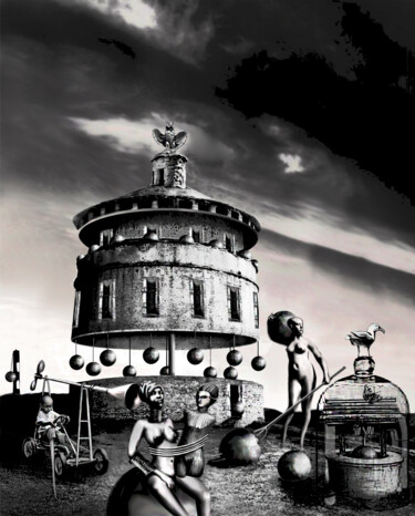 Digital Arts titled "Le boulier." by Philippe Renou, Original Artwork, Photo Montage