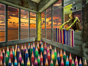 Arts numériques intitulée "La couleur des autr…" par Philippe Renou, Œuvre d'art originale, Photo montage