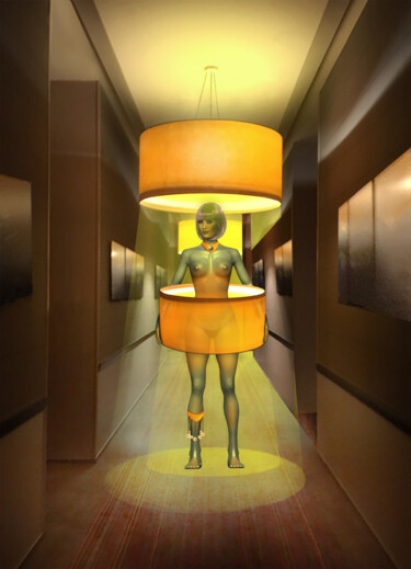Arts numériques intitulée "Le lampadère." par Philippe Renou, Œuvre d'art originale, Photo montage