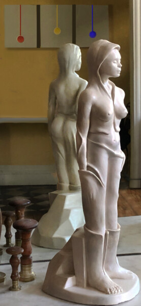 「BURDIGALA」というタイトルの彫刻 Philippe Renouによって, オリジナルのアートワーク, テラコッタ