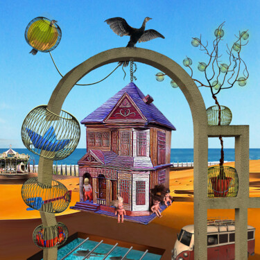 Digital Arts titled "La maison de poupée…" by Philippe Renou, Original Artwork, Photo Montage