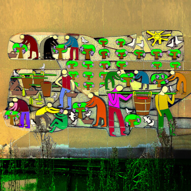 Digitale Kunst mit dem Titel "" CRÉDIT AGRICOLE B…" von Philippe Renou, Original-Kunstwerk, Digitale Malerei