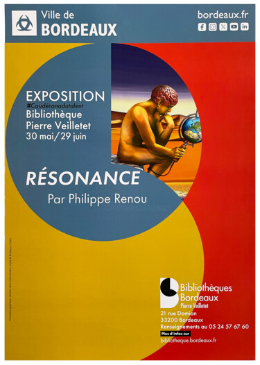 「" RéSONANCE " - Fai…」というタイトルのデジタルアーツ Philippe Renouによって, オリジナルのアートワーク, デジタルコラージュ