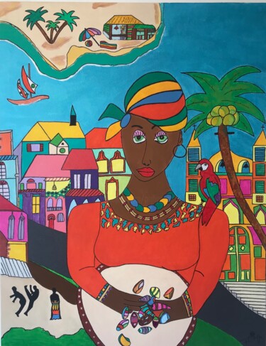 Pintura intitulada "Bahia Linda" por Philippe Seigle, Obras de arte originais, Acrílico