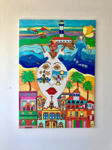 Painting titled "Bahia única" by Philippe Seigle, Original Artwork, Acrylic