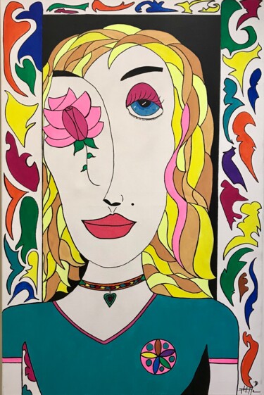 Painting titled "Rosita" by Philippe Seigle, Original Artwork, Acrylic