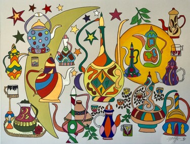 Peinture intitulée "Marhaba" par Philippe Seigle, Œuvre d'art originale, Acrylique