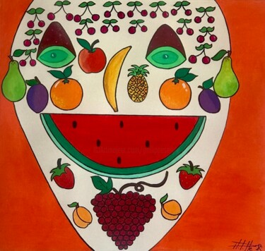 Painting titled "Papafruta" by Philippe Seigle, Original Artwork, Acrylic