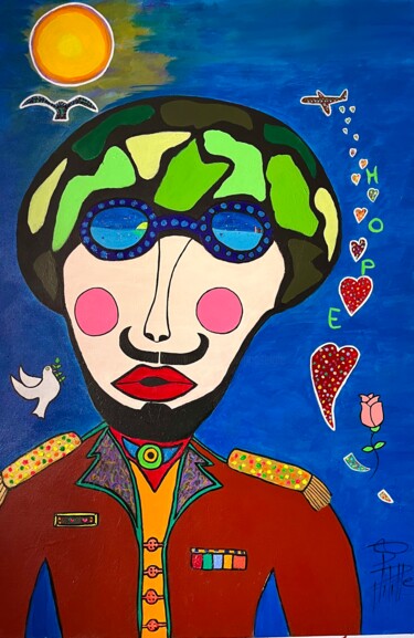Painting titled "Le soldat de l’espo…" by Philippe Seigle, Original Artwork, Acrylic Mounted on Wood Stretcher frame