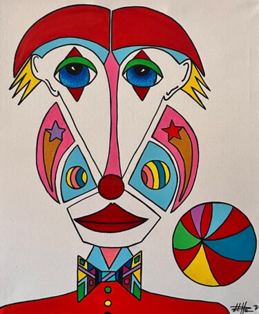 Peinture intitulée "Nos clowns" par Philippe Seigle, Œuvre d'art originale, Acrylique Monté sur Châssis en bois