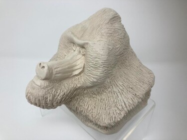 Sculpture titled "MANDRILL" by Philippe Vanseghbroeck, Original Artwork, Clay