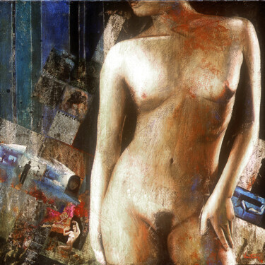 Pintura titulada "A l'ombre des Bisets" por Philippe Vautrin, Obra de arte original, Oleo Montado en Bastidor de camilla de…