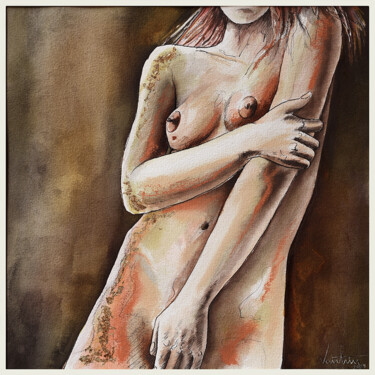 Painting titled "K001" by Philippe Vautrin, Original Artwork, Pastel Mounted on Cardboard