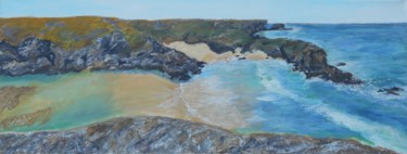 Painting titled "Plages d'Herlin Bal…" by Philippe Viard, Original Artwork, Acrylic