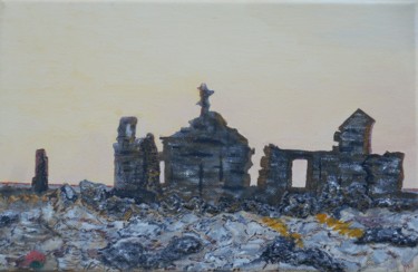 Painting titled "Ruines de l'ancien…" by Philippe Viard, Original Artwork, Acrylic