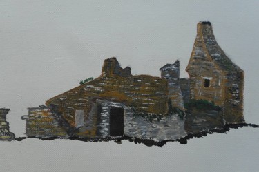 Painting titled "Ruine ancienne ferme" by Philippe Viard, Original Artwork, Acrylic