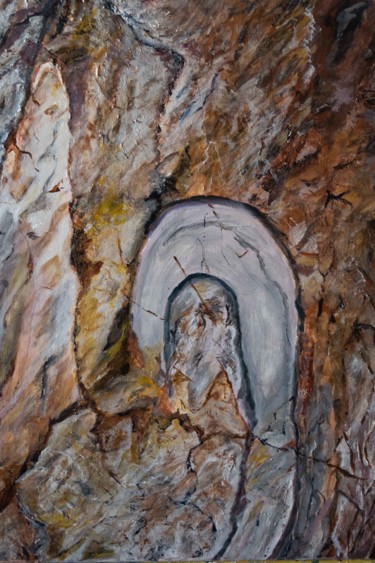 Peinture intitulée "roches de Bordardou…" par Philippe Viard, Œuvre d'art originale, Acrylique