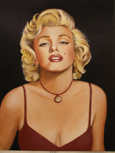 Peinture intitulée "Marilyn" par Phil.V, Œuvre d'art originale, Huile