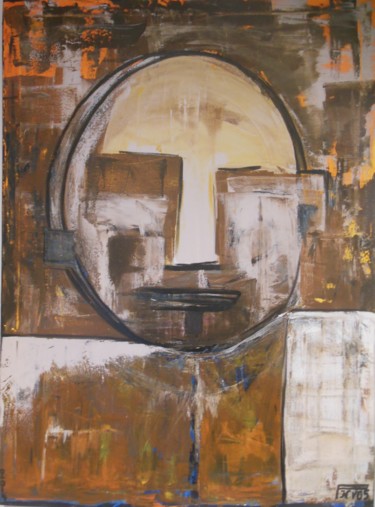 Peinture intitulée "Autoportrait N°3" par Philippe Vos, Œuvre d'art originale